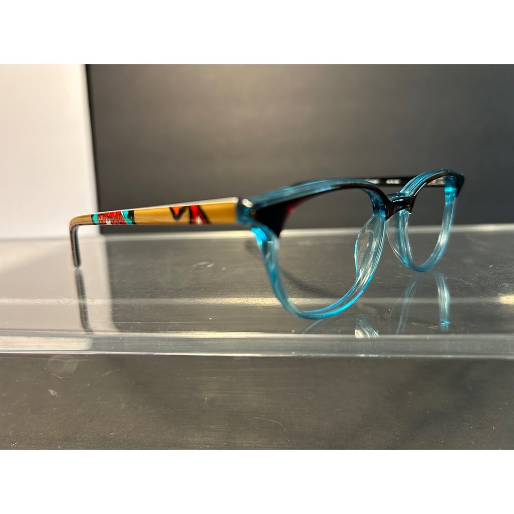 Vera Bradley Cammie Eyeglass Frames Desert Floral DSF Teal Brown 46-16-130 Kids - Picture 3 of 6